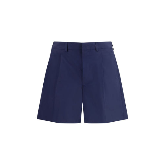 Shorts bermudas de algodón azul de Prada