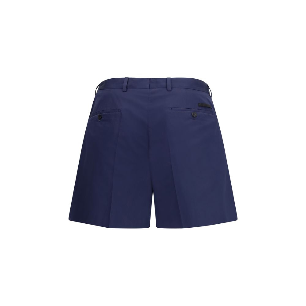 Shorts bermudas de algodón azul de Prada