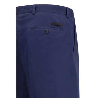 Shorts bermudas de algodón azul de Prada