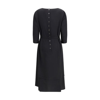 Vestido informal de acetato negro de Prada