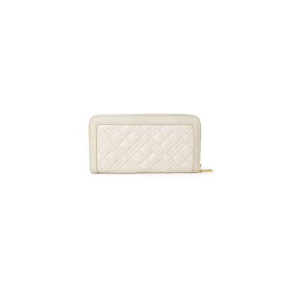 Portefeuille en polyéthylène beige Love Moschino