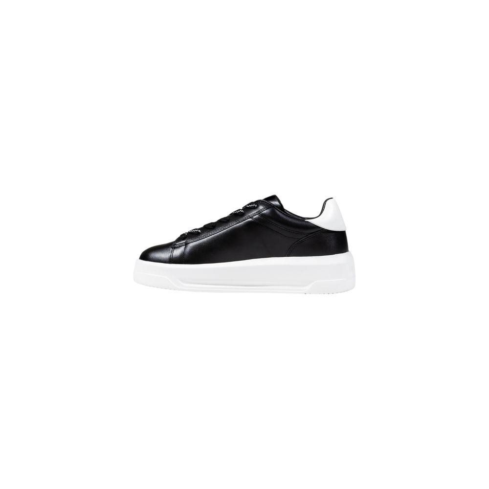 Zapatillas gruesas de tejido sintético en blanco y negro Love Moschino