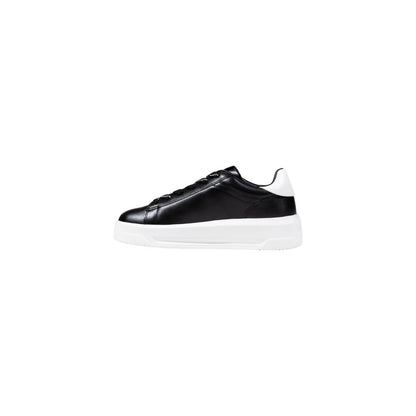 Zapatillas gruesas de tejido sintético en blanco y negro Love Moschino
