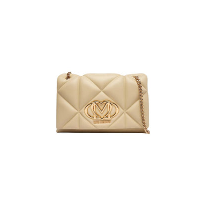 Sac à main Love Moschino en similicuir beige