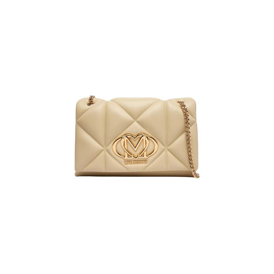 Sac à main Love Moschino en similicuir beige