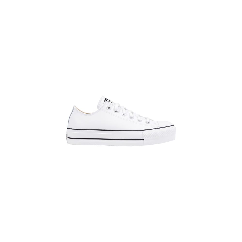 Converse White Leather Platform Sneakers - Smooth Finish and Comfortable Daily Wear