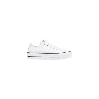 Converse White Leather Platform Sneakers - Smooth Finish and Comfortable Daily Wear