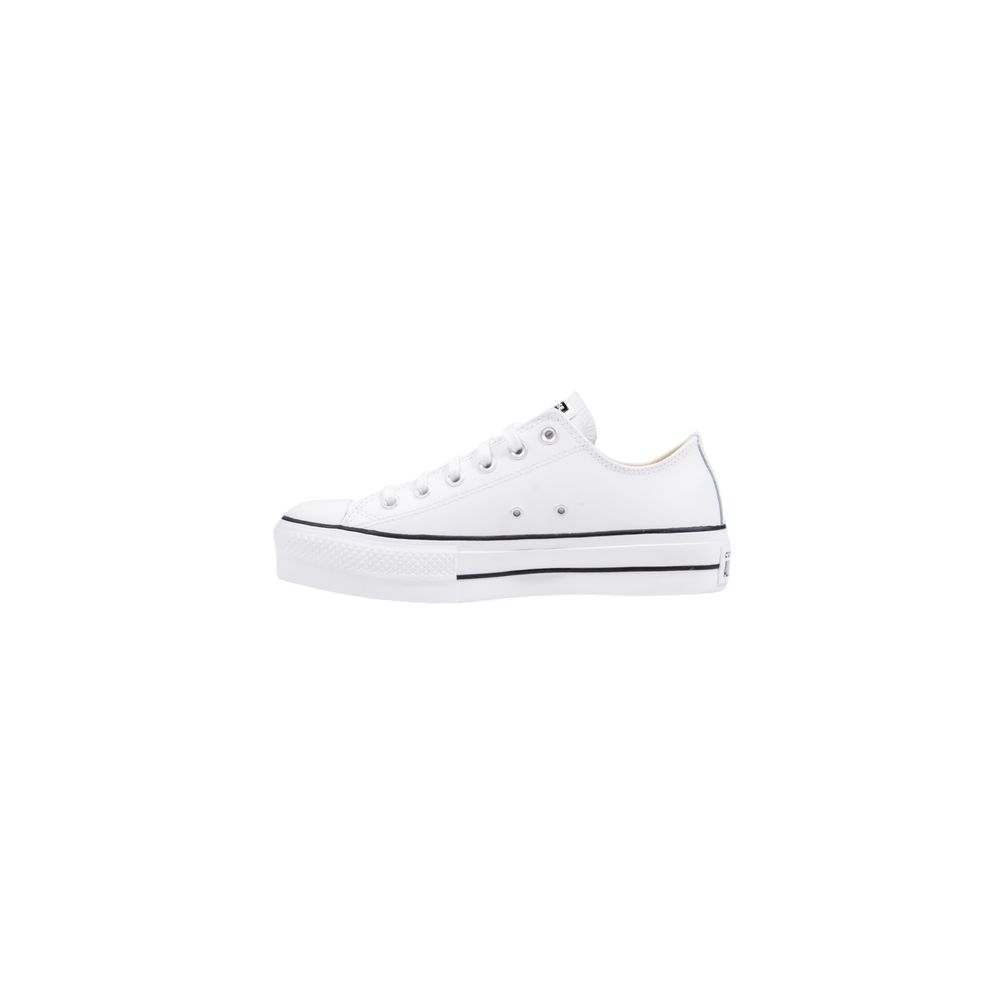 Converse White Leather Platform Sneakers - Smooth Finish and Comfortable Daily Wear