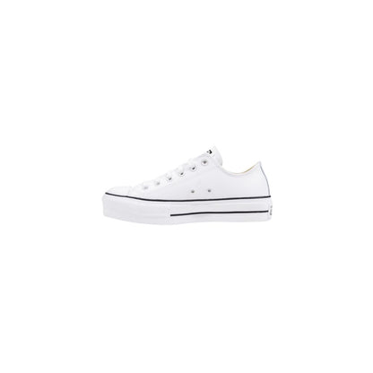 Converse White Leather Platform Sneakers - Smooth Finish and Comfortable Daily Wear