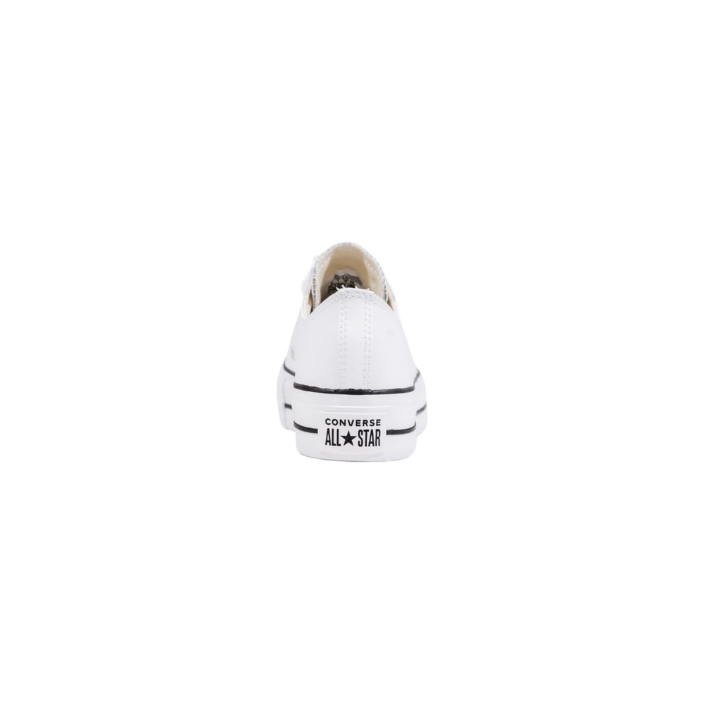 Converse White Leather Platform Sneakers - Smooth Finish and Comfortable Daily Wear