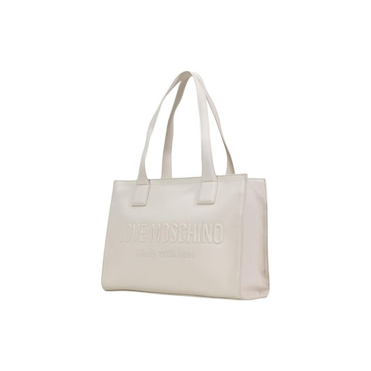 Sac à main Love Moschino beige en polyéthylène
