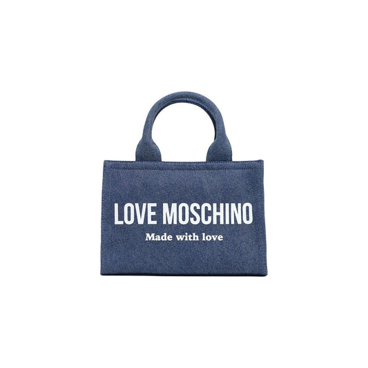 Bolso de mano Love Moschino de algodón azul