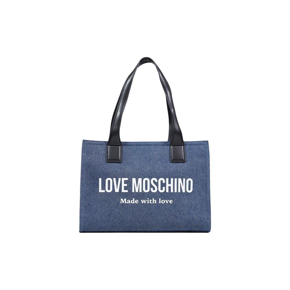 Bolso de mano Love Moschino de algodón azul