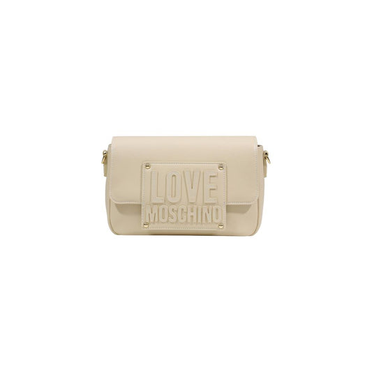 Sac à main Love Moschino en polyéthylène crème