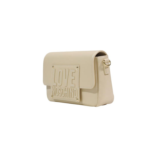 Sac à main Love Moschino en polyéthylène crème