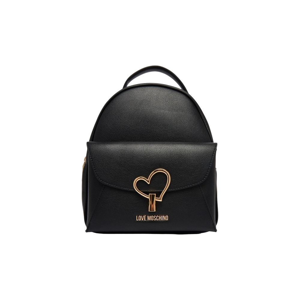 Mochila negra de polietileno Love Moschino