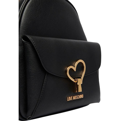 Mochila negra de polietileno Love Moschino