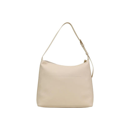 Bolso de mano de polietileno beige Love Moschino