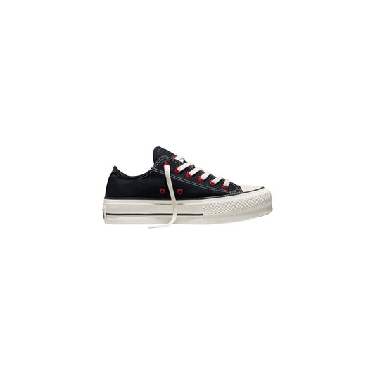 Zapatillas de plataforma de tela negra Converse