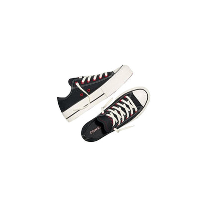 Zapatillas de plataforma de tela negra Converse