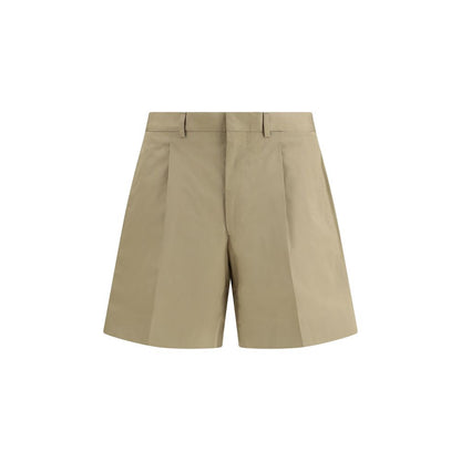 Prada Shorts Bermudas de Algodón Beige