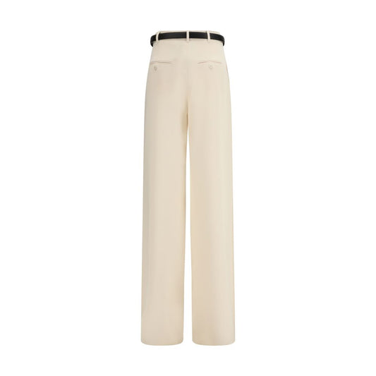 Pantalon habillé Max Mara en triacétate beige
