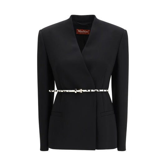 Abrigo de triacetato negro Max Mara