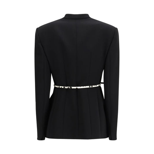 Abrigo de triacetato negro Max Mara