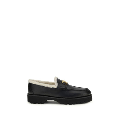 Valentino Garavani Black Bos Taurus Leather Loafers
