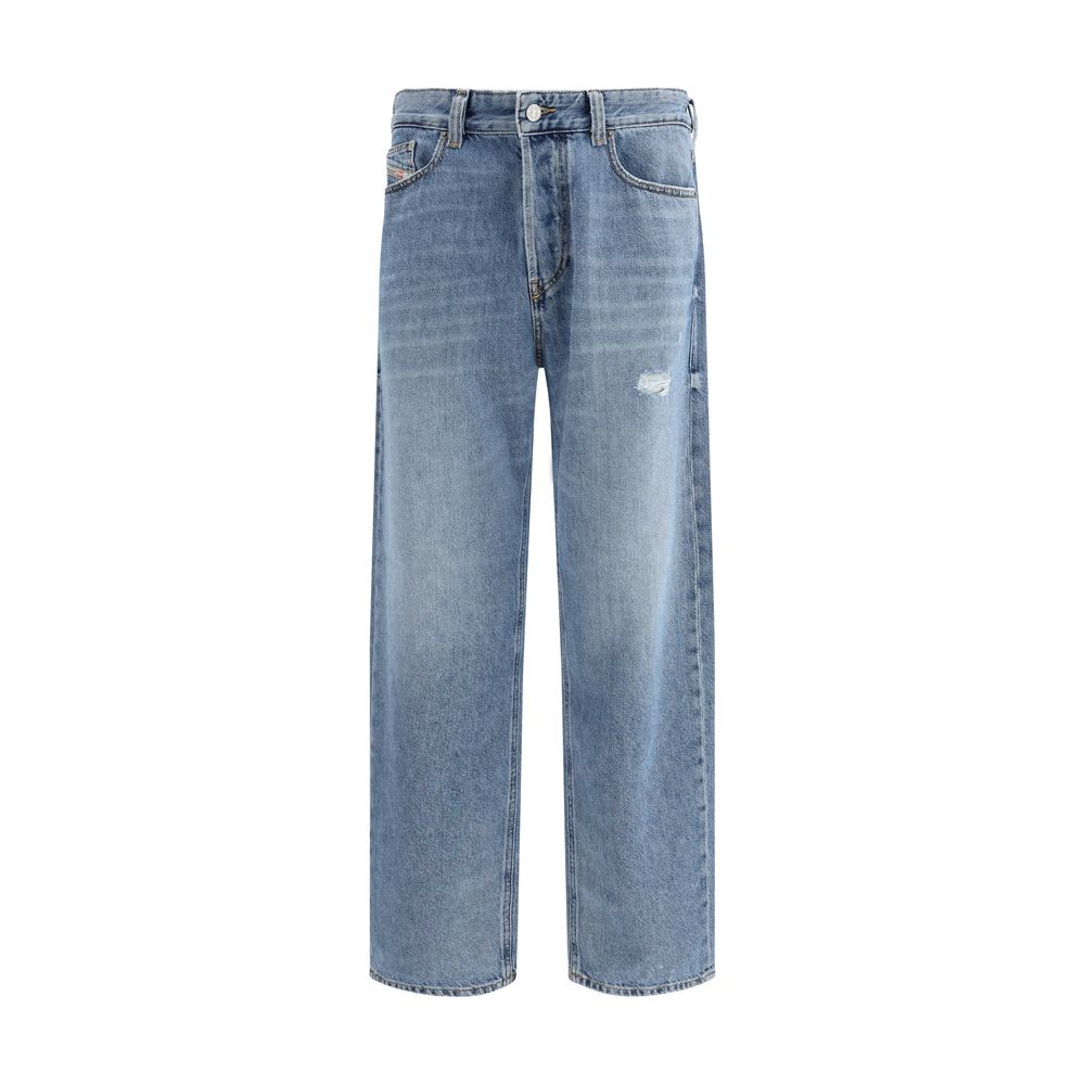 Pantalones Vaqueros Diesel Azules de Algodón de Corte Holgado