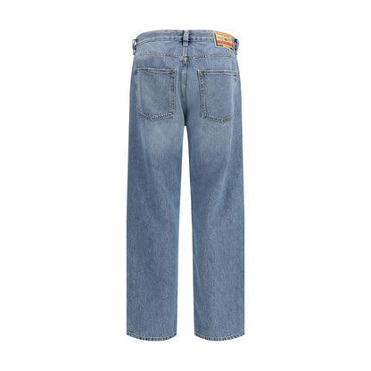 Pantalones Vaqueros Diesel Azules de Algodón de Corte Holgado