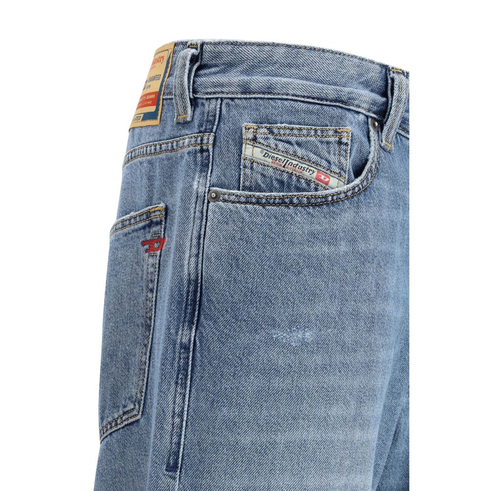 Pantalones Vaqueros Diesel Azules de Algodón de Corte Holgado