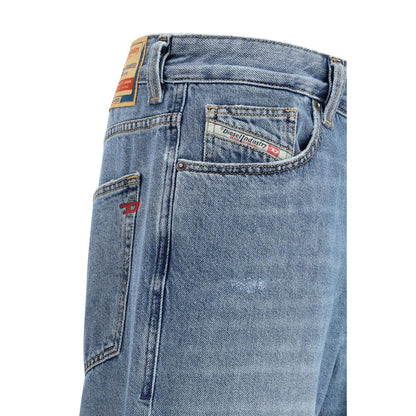 Pantalones Vaqueros Diesel Azules de Algodón de Corte Holgado