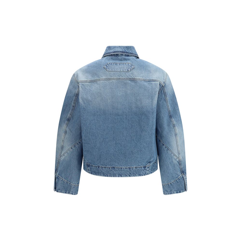 Chaqueta de mezclilla Jacquemus de poliamida azul