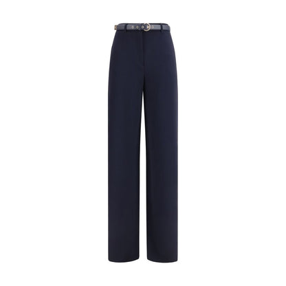 Pantalones de vestir de triacetato azul Max Mara
