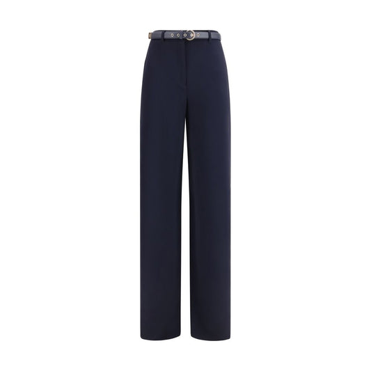 Pantalones de vestir de triacetato azul Max Mara
