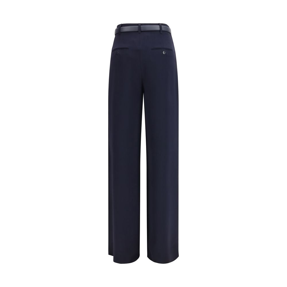 Pantalones de vestir de triacetato azul Max Mara