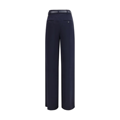 Pantalones de vestir de triacetato azul Max Mara