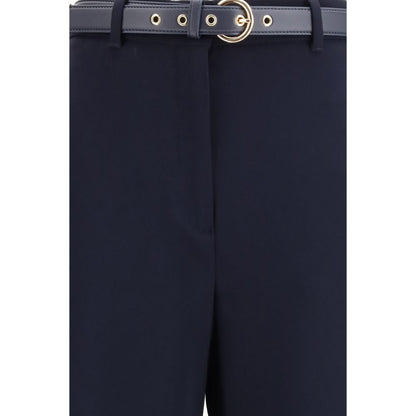 Pantalones de vestir de triacetato azul Max Mara