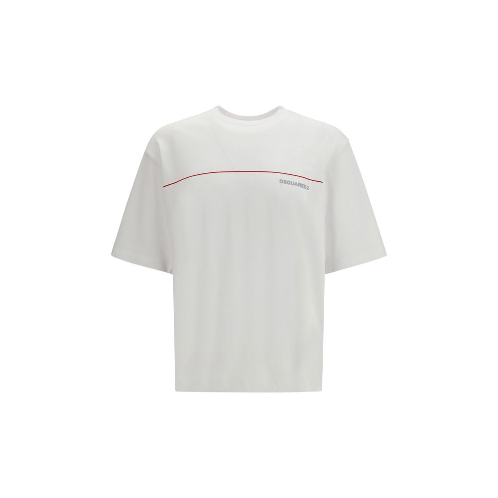 Camiseta de algodón blanca Dsquared²