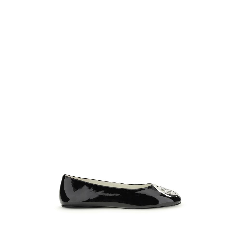 Bailarinas Tory Burch de piel de becerro negra Bos Taurus