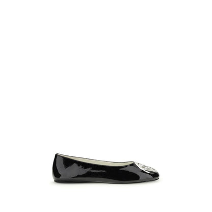 Bailarinas Tory Burch de piel de becerro negra Bos Taurus