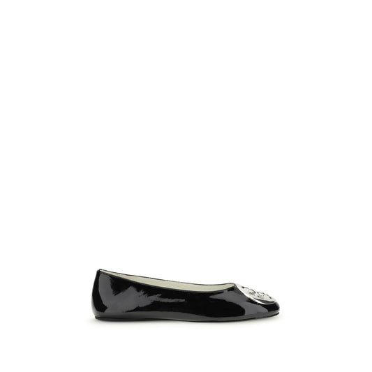 Bailarinas Tory Burch de piel de becerro negra Bos Taurus