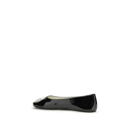 Bailarinas Tory Burch de piel de becerro negra Bos Taurus