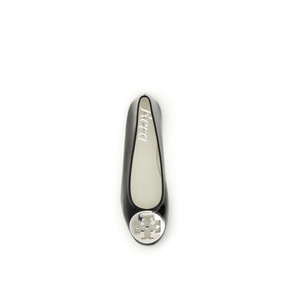 Bailarinas Tory Burch de piel de becerro negra Bos Taurus
