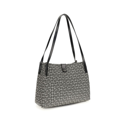 Bolso de Hombro Balmain de Algodón Negro