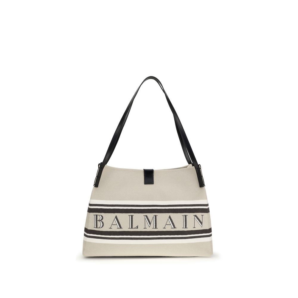 Bolso de Hombro Balmain de Algodón Multicolor