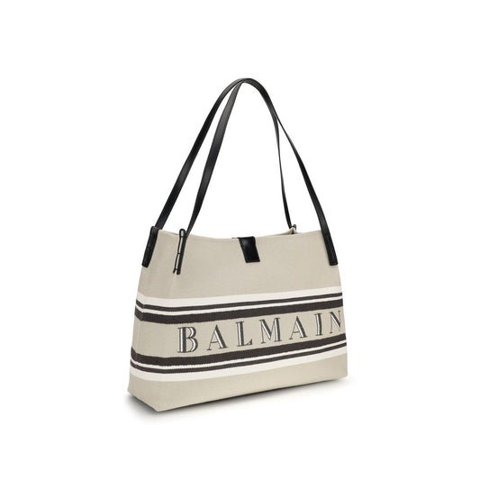 Bolso de Hombro Balmain de Algodón Multicolor