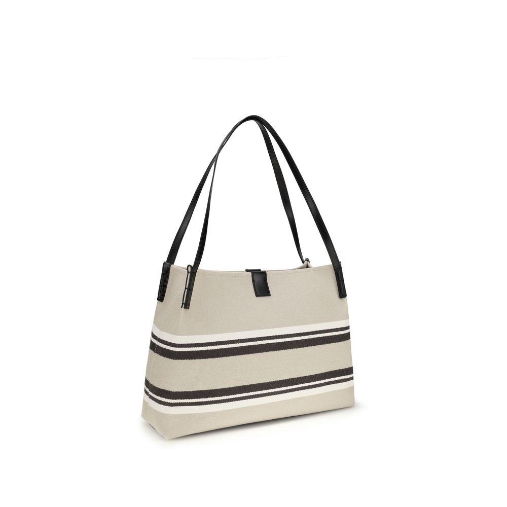 Bolso de Hombro Balmain de Algodón Multicolor