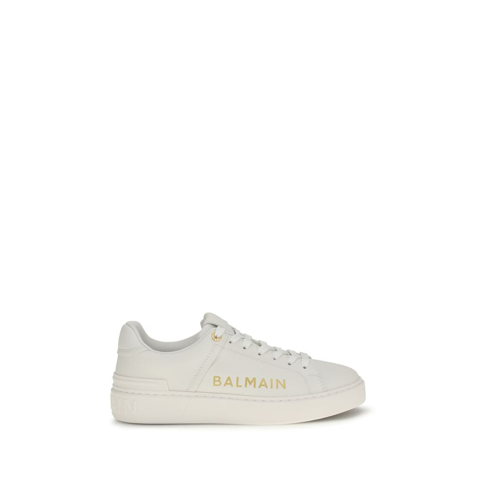Zapatillas bajas Balmain de piel de becerro blanca Bos Taurus